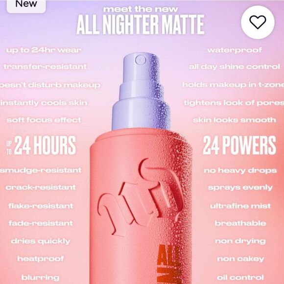 Urban Decay All Nighter Setting Spray Matte Finish- Travel Size - Picture 7 of 11